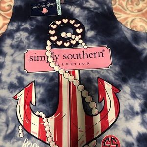 Simply southern nautical tank XL